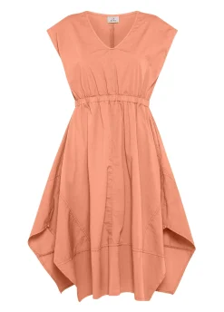 Sale Abito A Ruota In Popeline Arancio Donna Vestiti, Gonne E Tute
