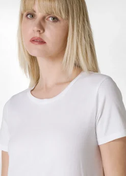 Store Abito Lungo Con Inserto In Popeline Bianco Donna Vestiti, Gonne E Tute