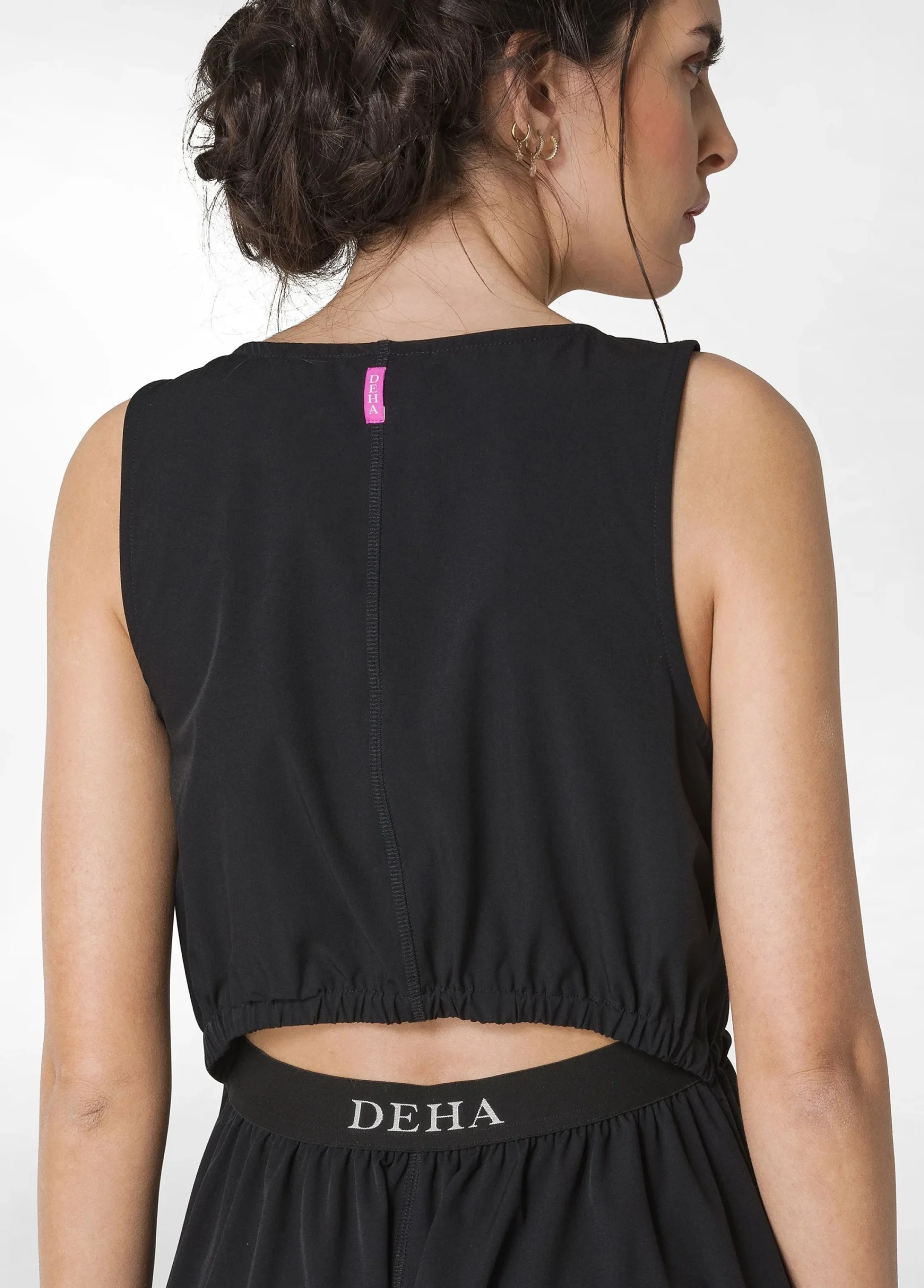 Discount Abito Lungo In Nylon Con Logo Nero Donna Vestiti, Gonne E Tute