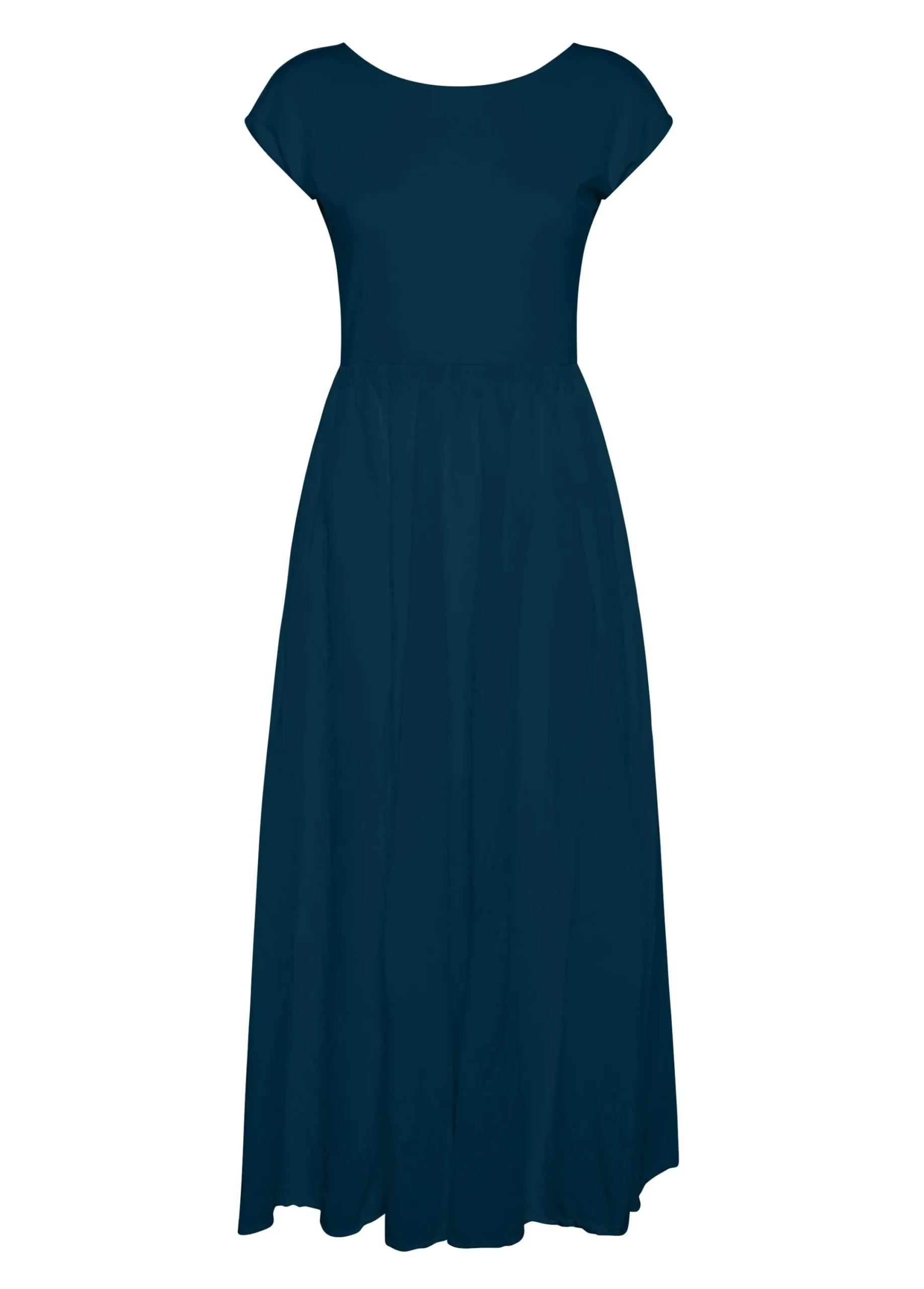Outlet Abito Lungo Jersey E Lino Blu Donna Vestiti, Gonne E Tute