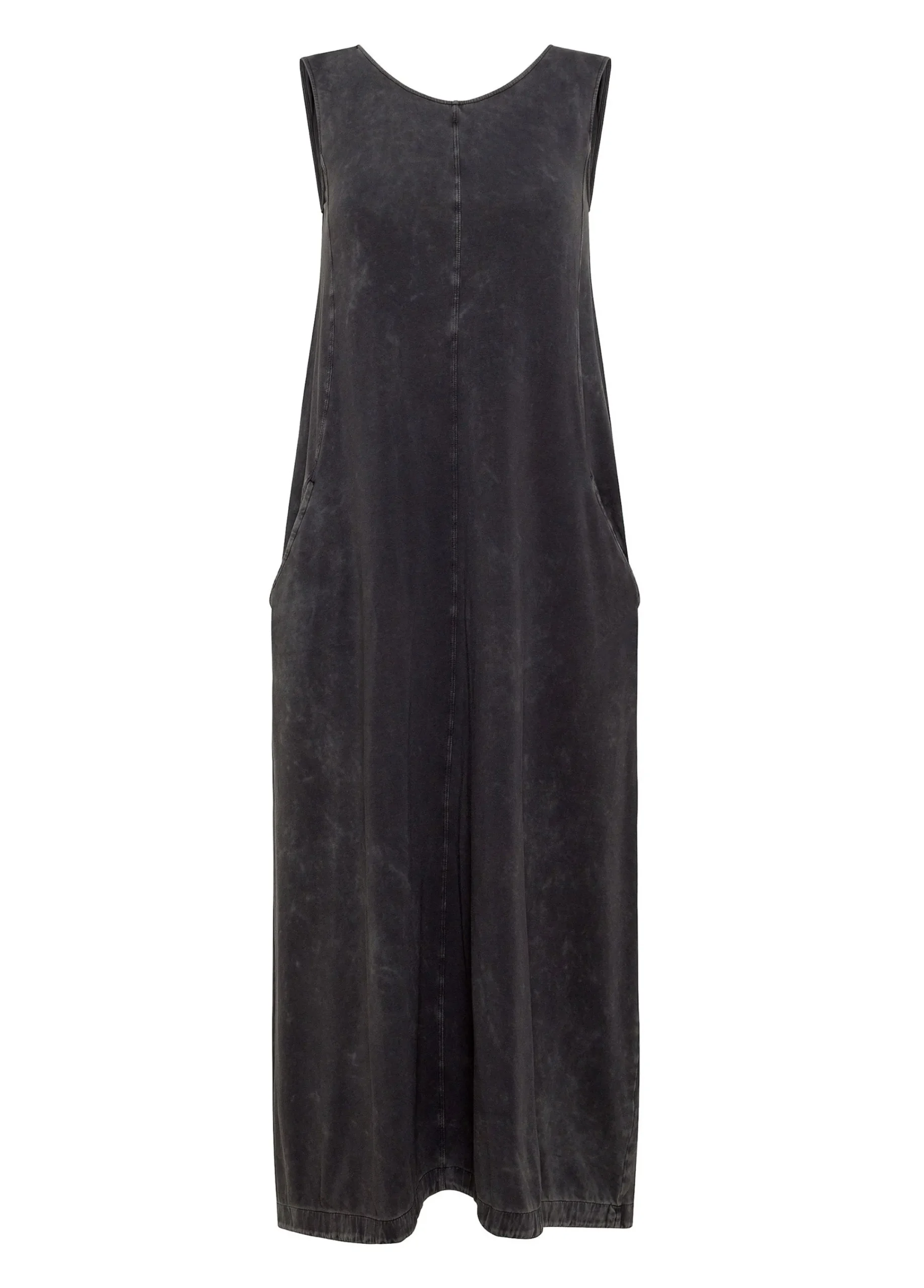 Cheap Abito Lungo Marmorizzato Nero Donna Vestiti, Gonne E Tute