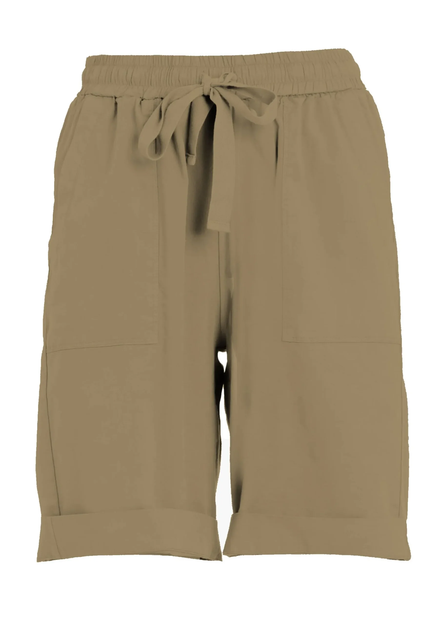 Store Bermuda In Popeline Con Coulisse Marrone Donna Bermuda