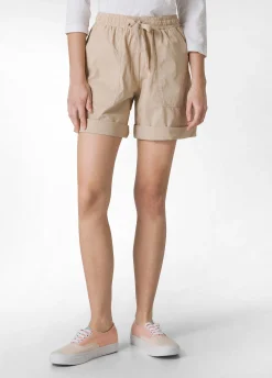 Flash Sale Bermuda In Popeline Con Coulisse Beige Donna Bermuda