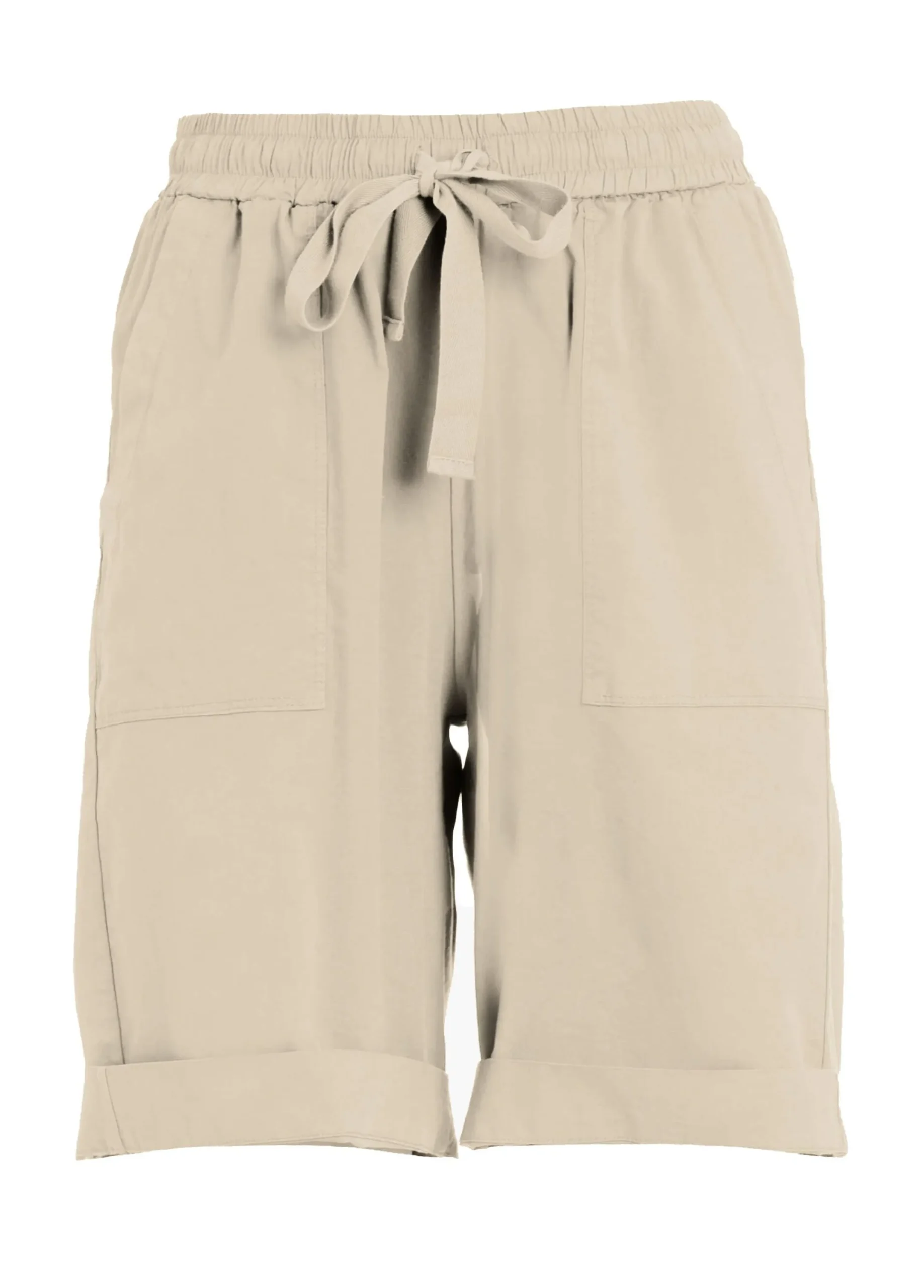 Flash Sale Bermuda In Popeline Con Coulisse Beige Donna Bermuda
