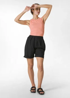 Online Bermuda In Popeline Nero Donna Bermuda
