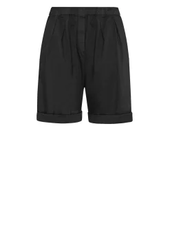 Online Bermuda In Popeline Nero Donna Bermuda