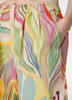 Flash Sale Bermuda Stampa Flower Power Verde Donna Bermuda