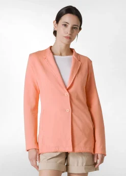 Clearance Blazer In Felpa Leggera Arancio Donna Giacche E Giubbotti