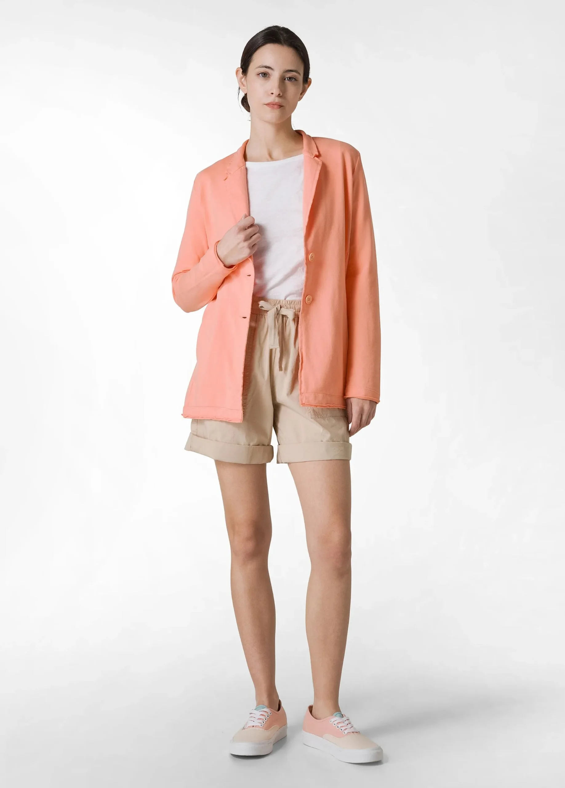 Clearance Blazer In Felpa Leggera Arancio Donna Giacche E Giubbotti