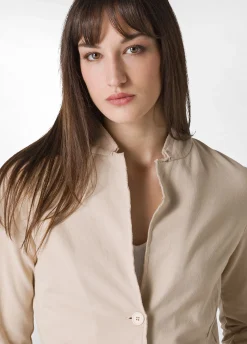 Sale Blazer In Felpa Leggera Beige Donna Giacche E Giubbotti