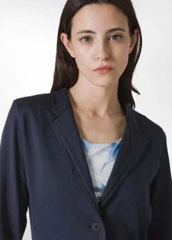 Shop Blazer In Felpa Leggera Blu Donna Giacche E Giubbotti