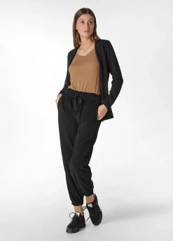 Discount Blazer In Felpa Leggera Nero Donna Giacche E Giubbotti