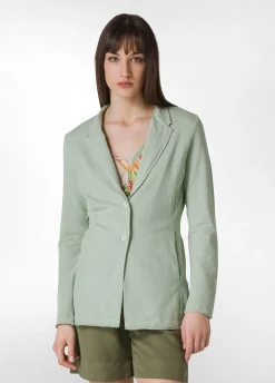 Sale Blazer In Felpa Leggera Verde Donna Giacche E Giubbotti
