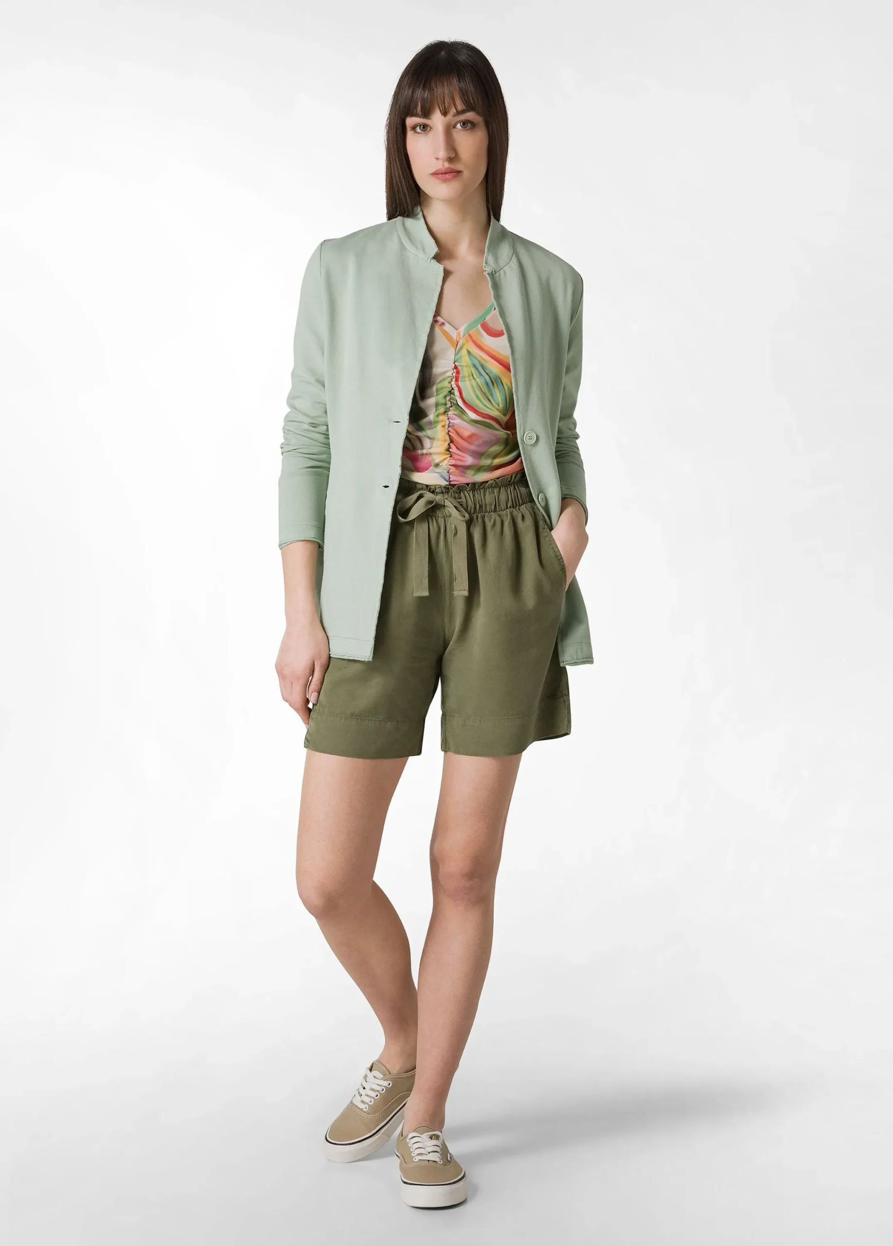 Sale Blazer In Felpa Leggera Verde Donna Giacche E Giubbotti