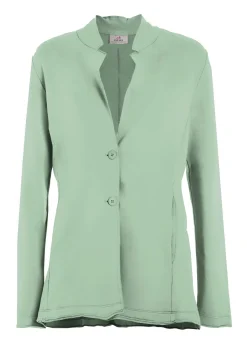 Sale Blazer In Felpa Leggera Verde Donna Giacche E Giubbotti