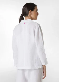 Cheap Blazer In Lino Bianco Donna Giacche E Giubbotti
