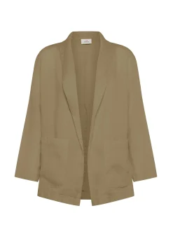 Clearance Blazer In Lino Marrone Donna Giacche E Giubbotti