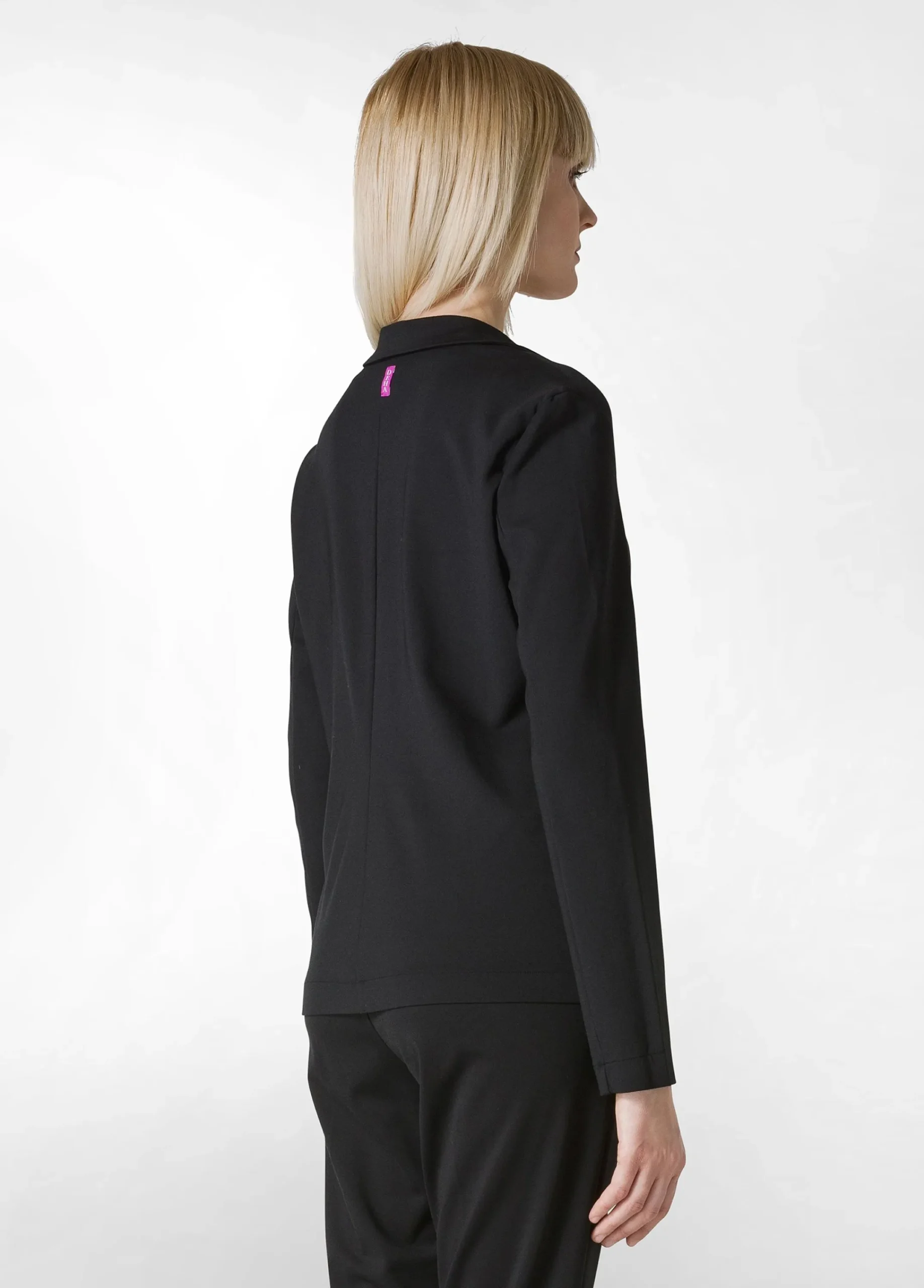Discount Blazer In Punto Milano Nero Donna Giacche E Giubbotti