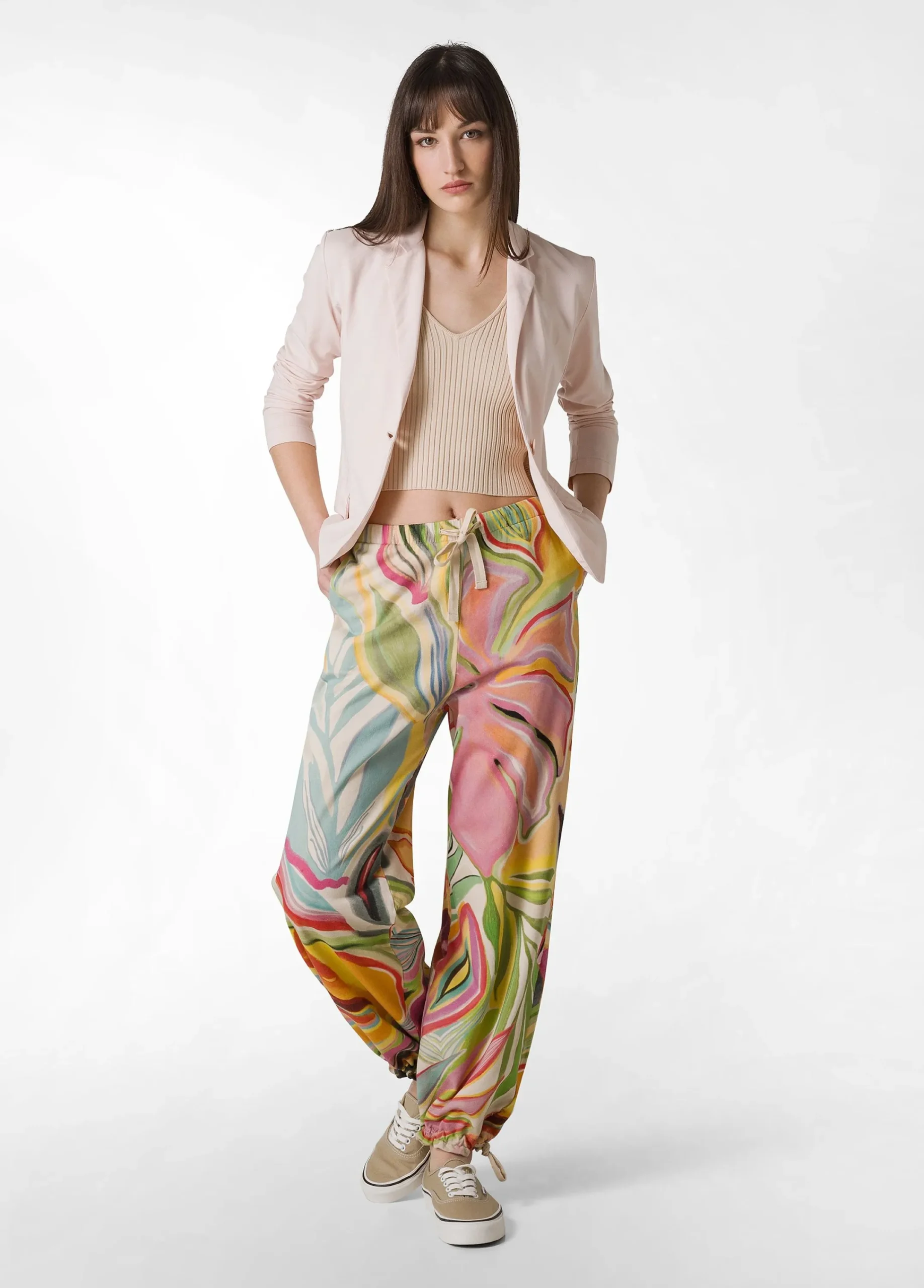 New Blazer In Punto Milano Rosa Donna Giacche E Giubbotti