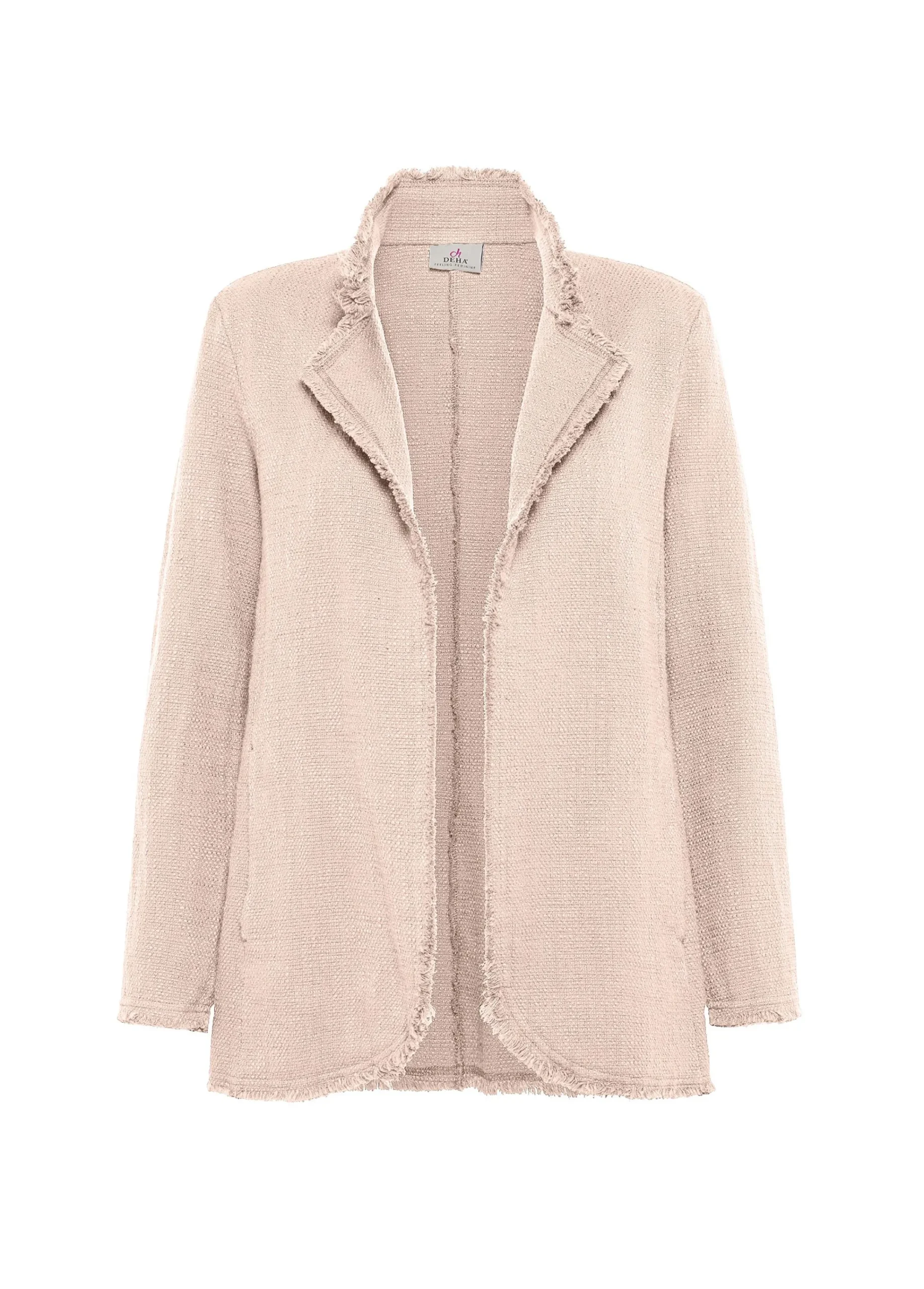 Best Sale Blazer In Tweed Di Cotone Rosa Donna Giacche E Giubbotti
