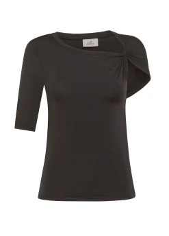 Discount Blusa Asimmetrica Nero Donna Top & T-Shirts