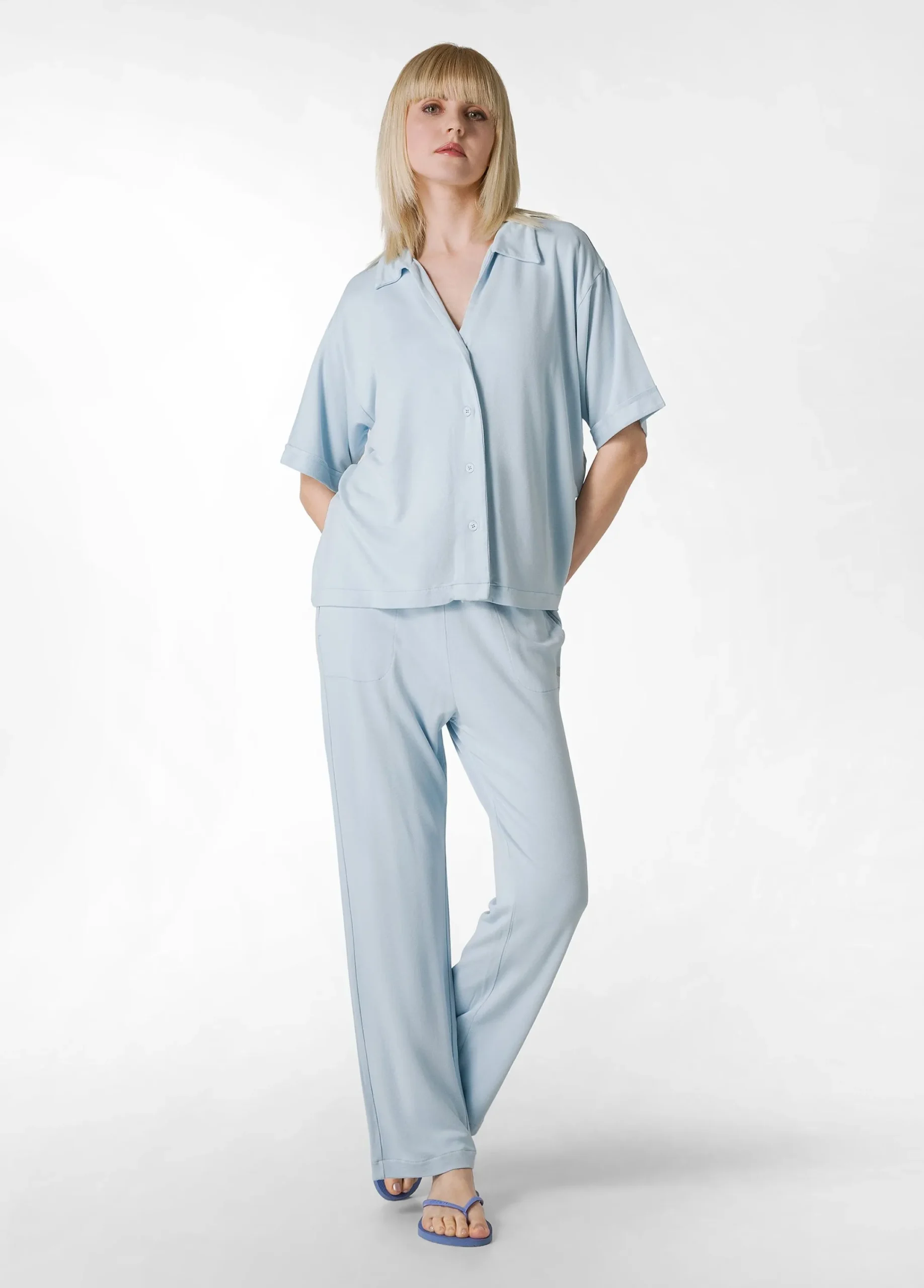 Best Sale Camicia In Felpa Blu Donna Camicie & Bluse