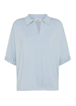 Best Sale Camicia In Felpa Blu Donna Camicie & Bluse