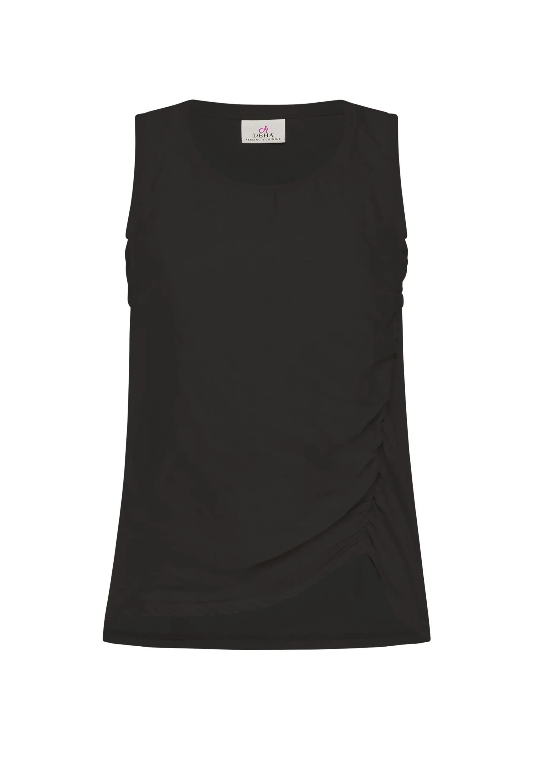 Cheap Canotta Arricciata Nero Donna Top & T-Shirts