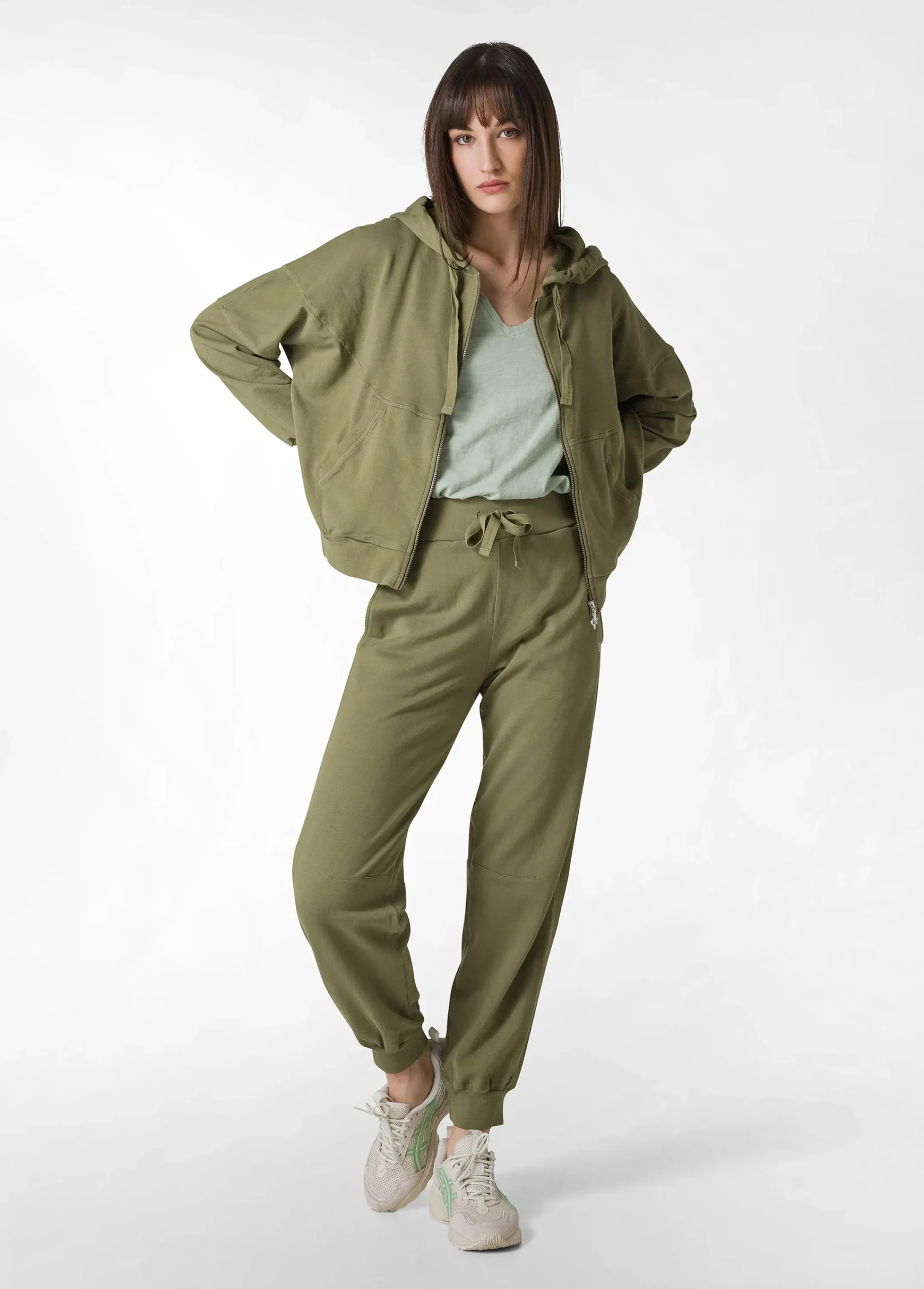 Cheap Canotta Svasata In Jersey Fiammato Verde Donna Top & T-Shirts