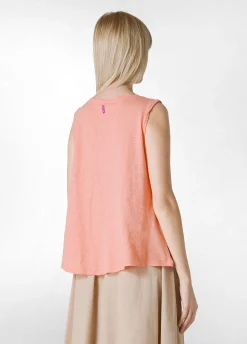 Cheap Canotta Svasata In Jersey Fiammato Arancio Donna Top & T-Shirts