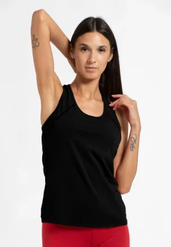 Discount Canotta Vogatore Jersey Stretch Nero Donna Canotte E Reggiseni Sportivi