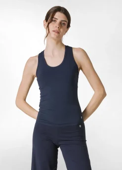 Fashion Canotta Vogatore Jersey Stretch Blu Donna Canotte E Reggiseni Sportivi