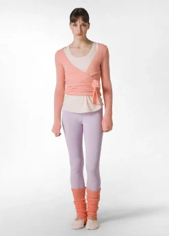 Fashion Cardigan Incrociato In Boucle' Arancio Donna Felpe & Maglieria