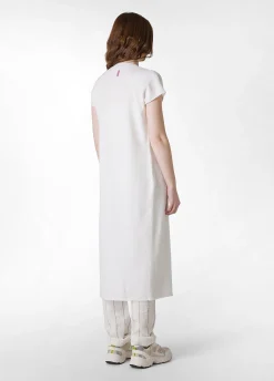 Best Sale Cardigan In Maglia Misto Lino Lungo Bianco Donna Felpe & Maglieria