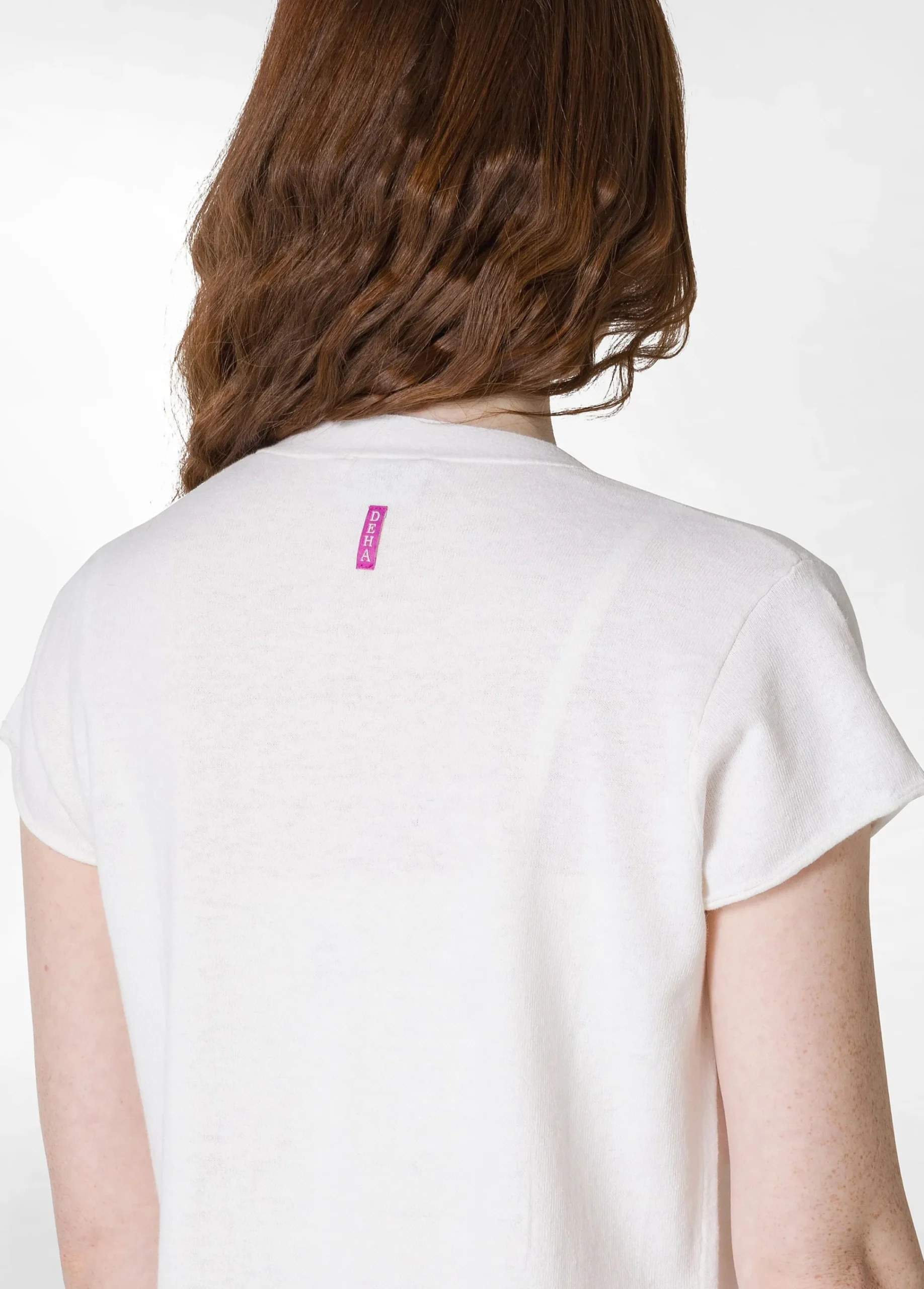Best Sale Cardigan In Maglia Misto Lino Lungo Bianco Donna Felpe & Maglieria
