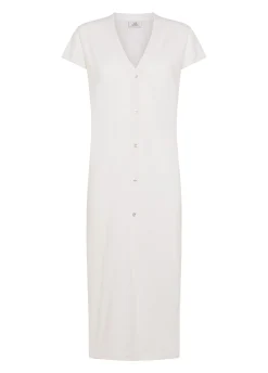 Best Sale Cardigan In Maglia Misto Lino Lungo Bianco Donna Felpe & Maglieria