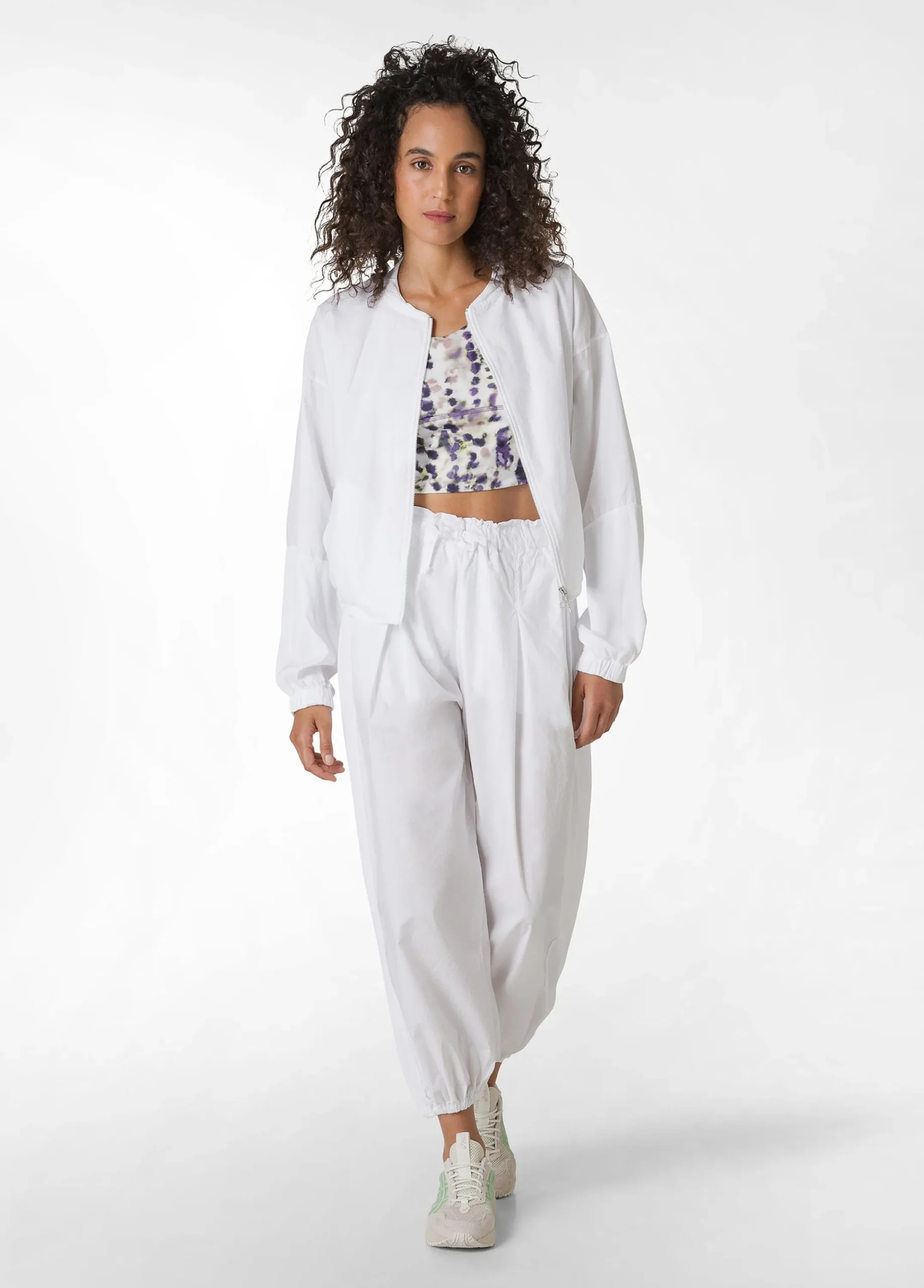 Outlet Completo In Popeline E Raso Bianco Donna Comfort Set