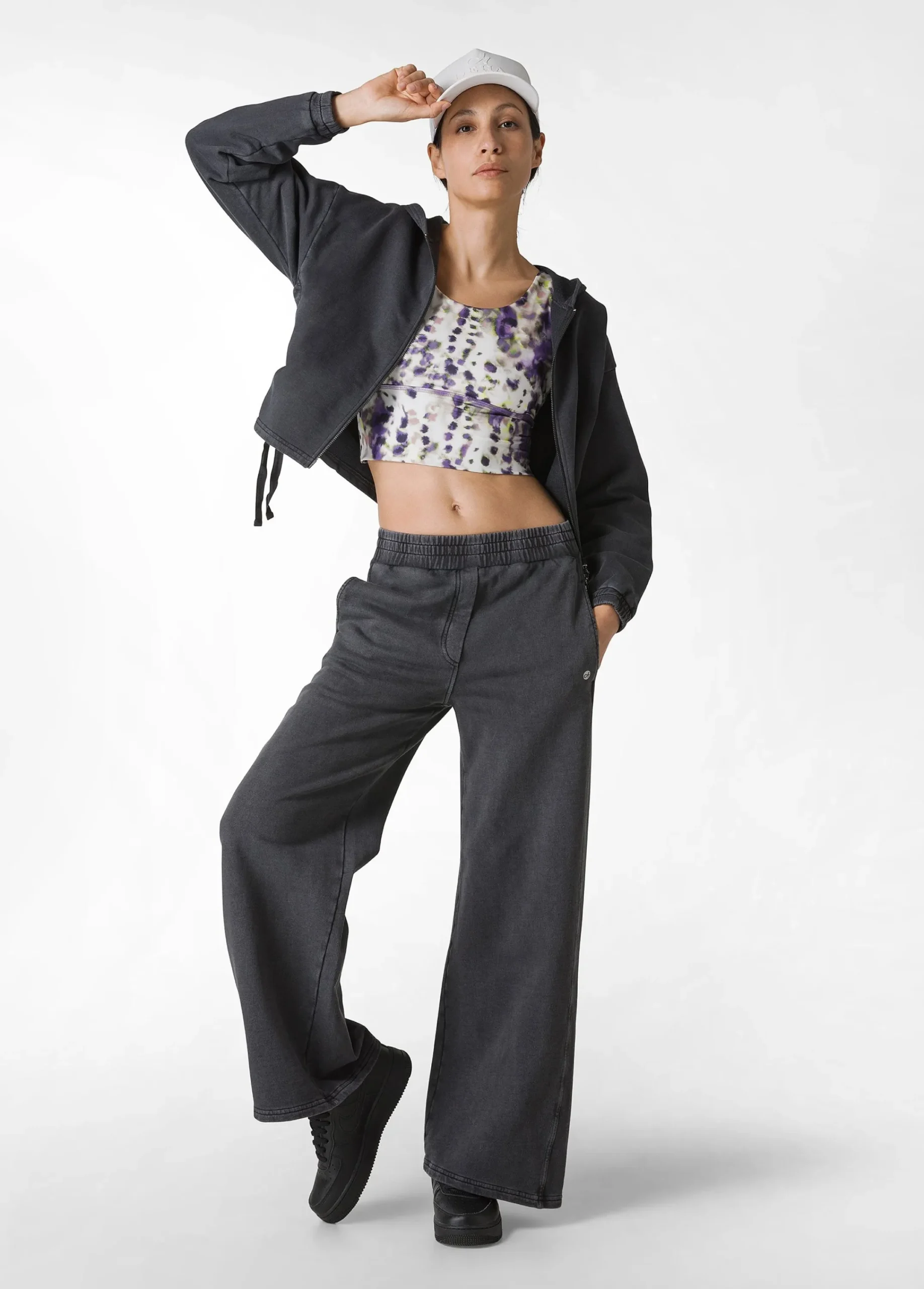 Clearance Completo Marmorizzato Nero Donna Comfort Set