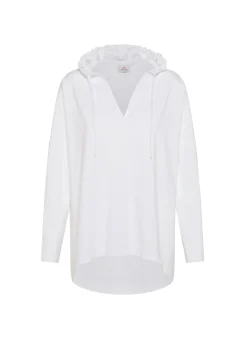 Fashion Felpa Ampia Leggera In Punto Milano Bianco Donna Felpe & Maglieria