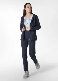 New Felpa Core Leggera Con Zip E Cappuccio Blu Donna Felpe & Maglieria
