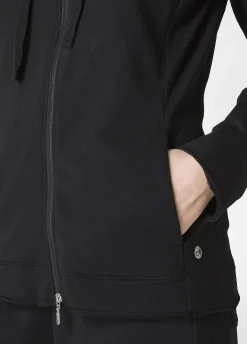 Sale Felpa Core Leggera Con Zip E Cappuccio Nero Donna Felpe & Maglieria