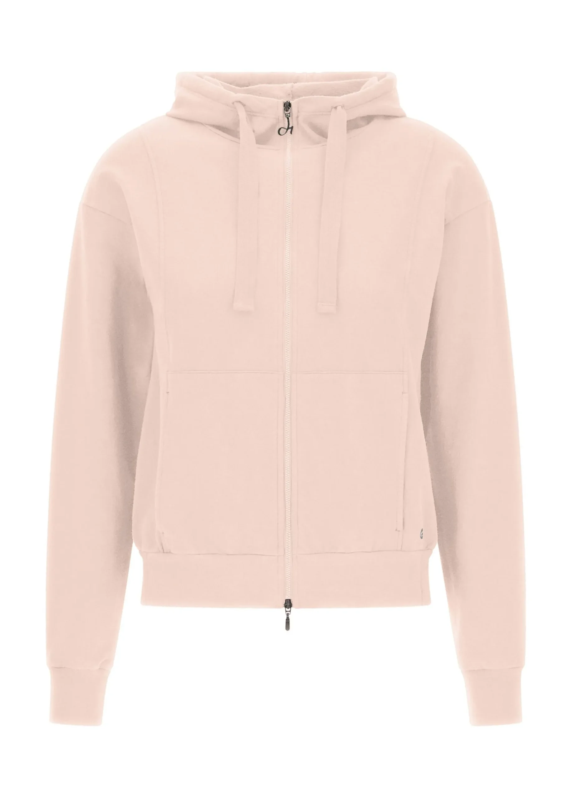 Outlet Felpa Core Leggera Con Zip E Cappuccio Rosa Donna Felpe & Maglieria