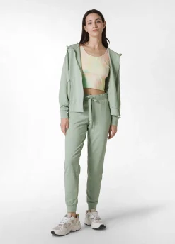 Cheap Felpa Core Leggera Con Zip E Cappuccio Verde Donna Felpe & Maglieria