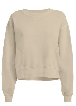 Outlet Felpa Fiammata Vintage Beige Donna Felpe & Maglieria