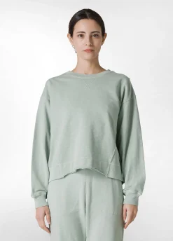 Discount Felpa Fiammata Vintage Verde Donna Felpe & Maglieria