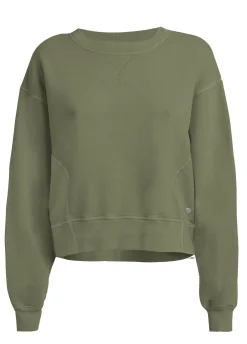 Shop Felpa Fiammata Vintage Verde Donna Felpe & Maglieria