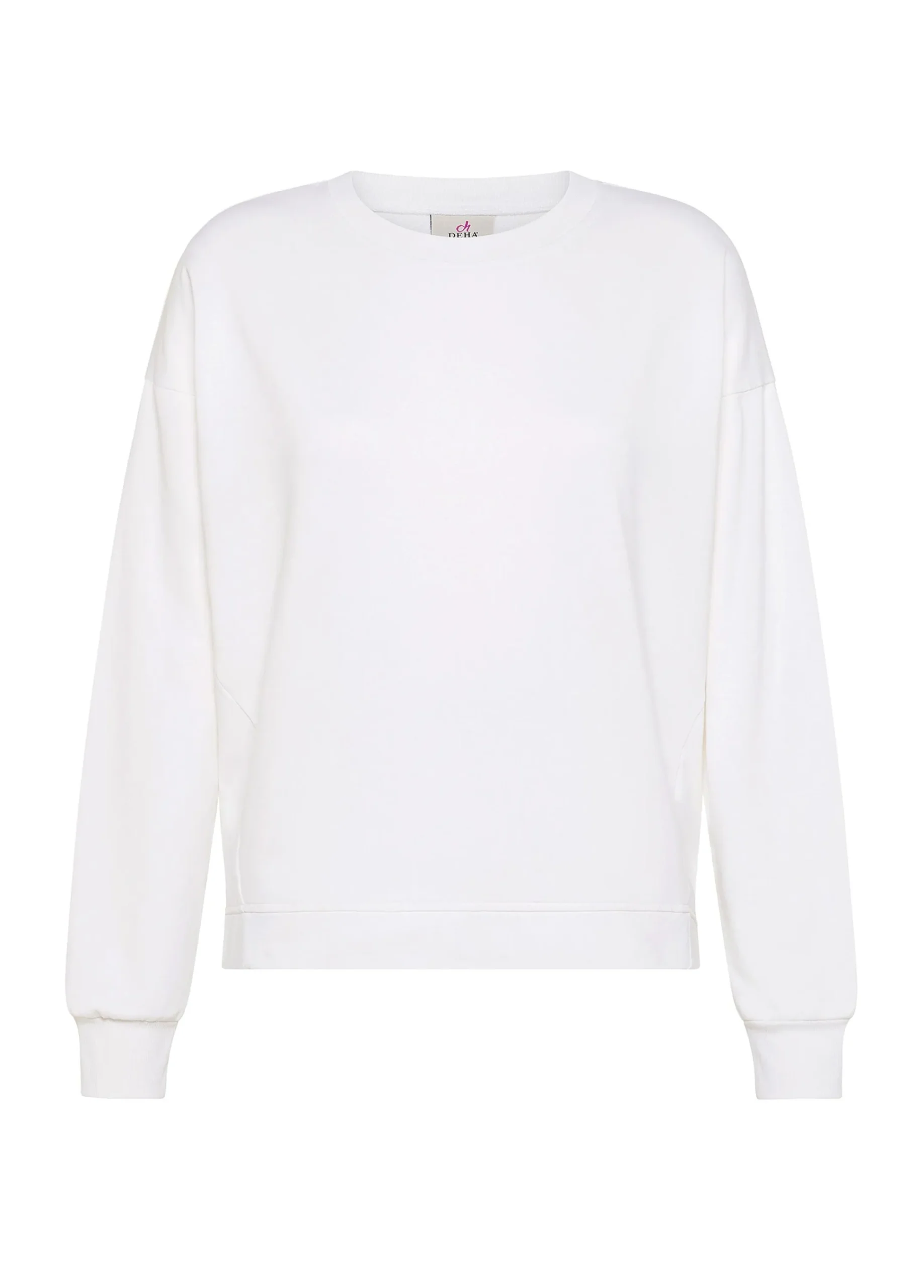 Cheap Felpa Girocollo Fondo Stondato Bianco Donna Felpe & Maglieria