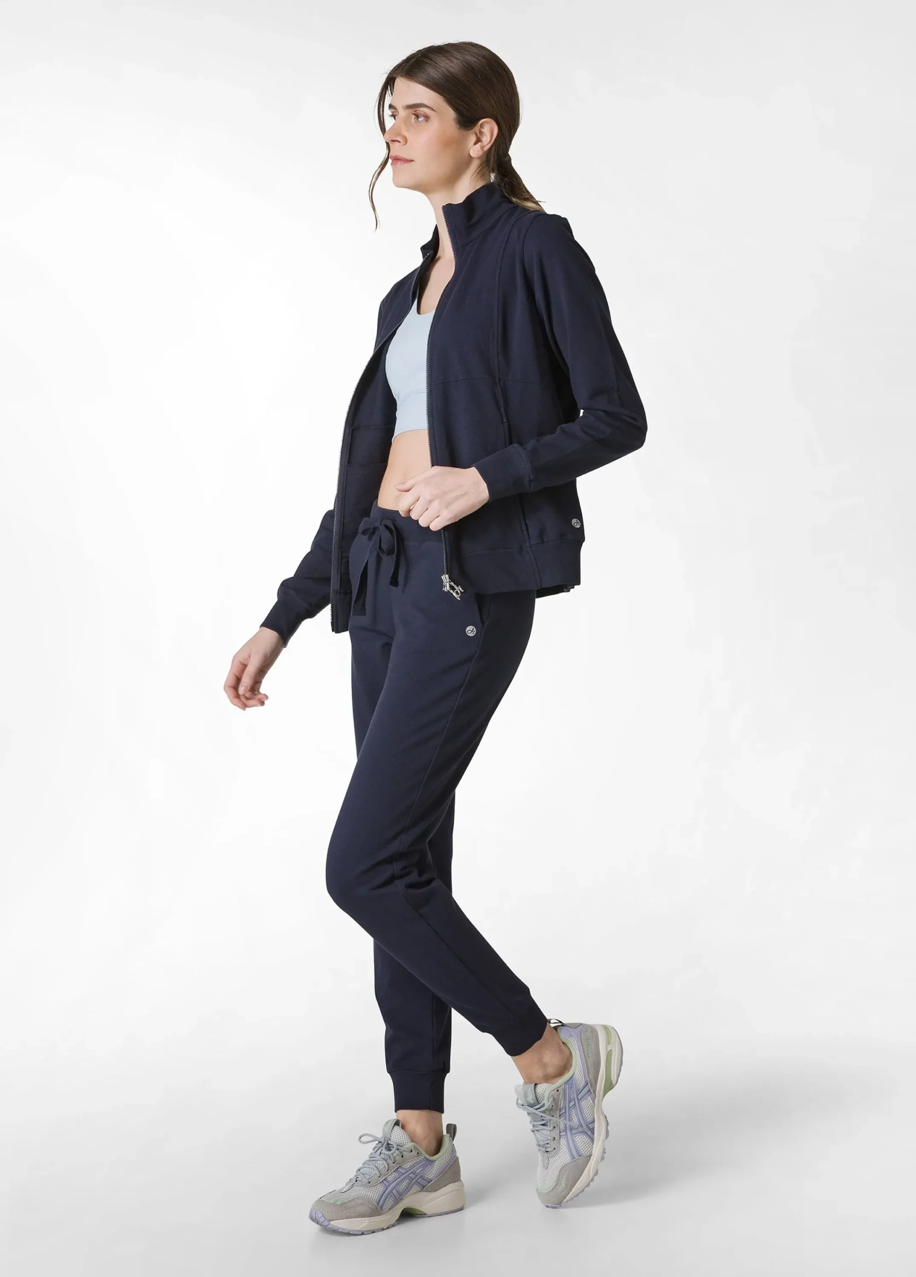 Cheap Felpa Leggera Core Con Zip Blu Donna Felpe & Maglieria