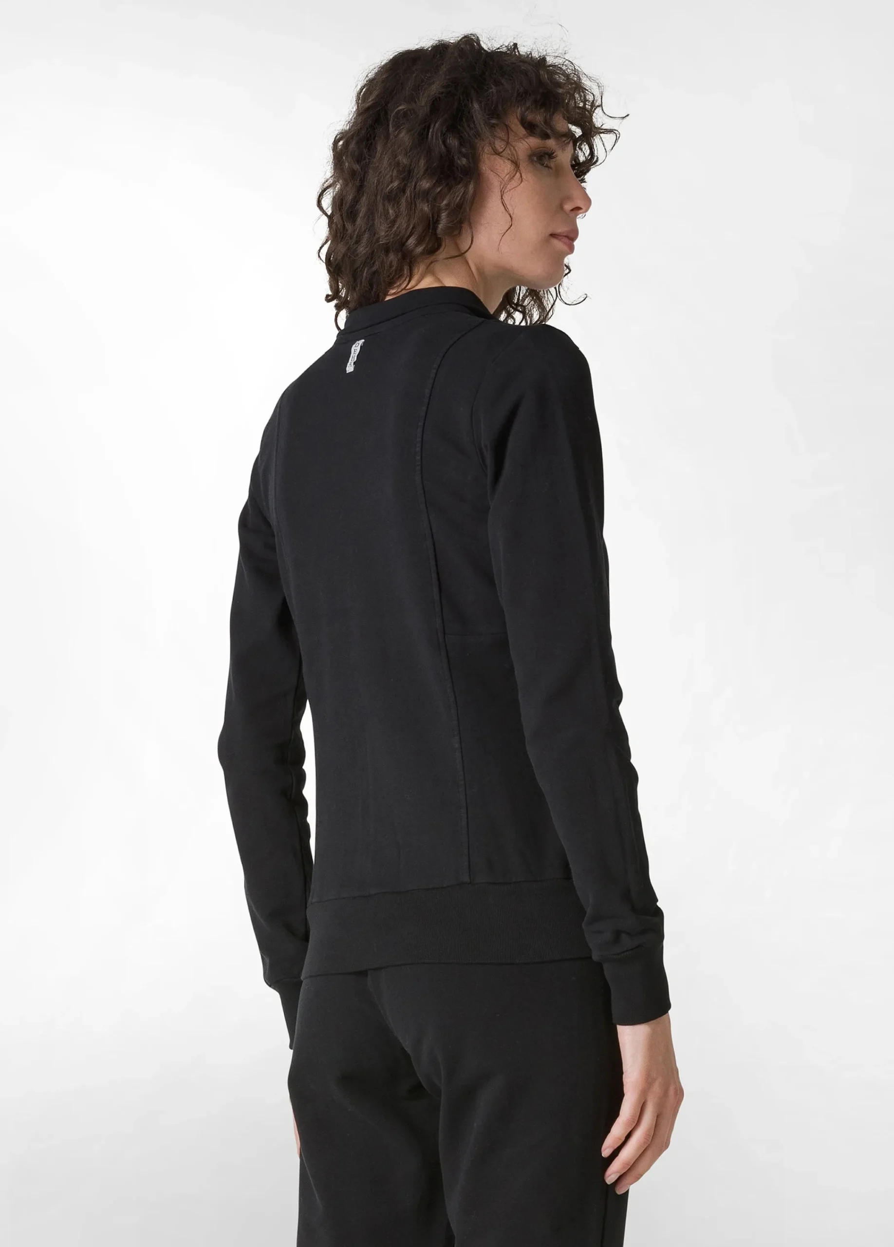Discount Felpa Leggera Core Con Zip Nero Donna Felpe & Maglieria