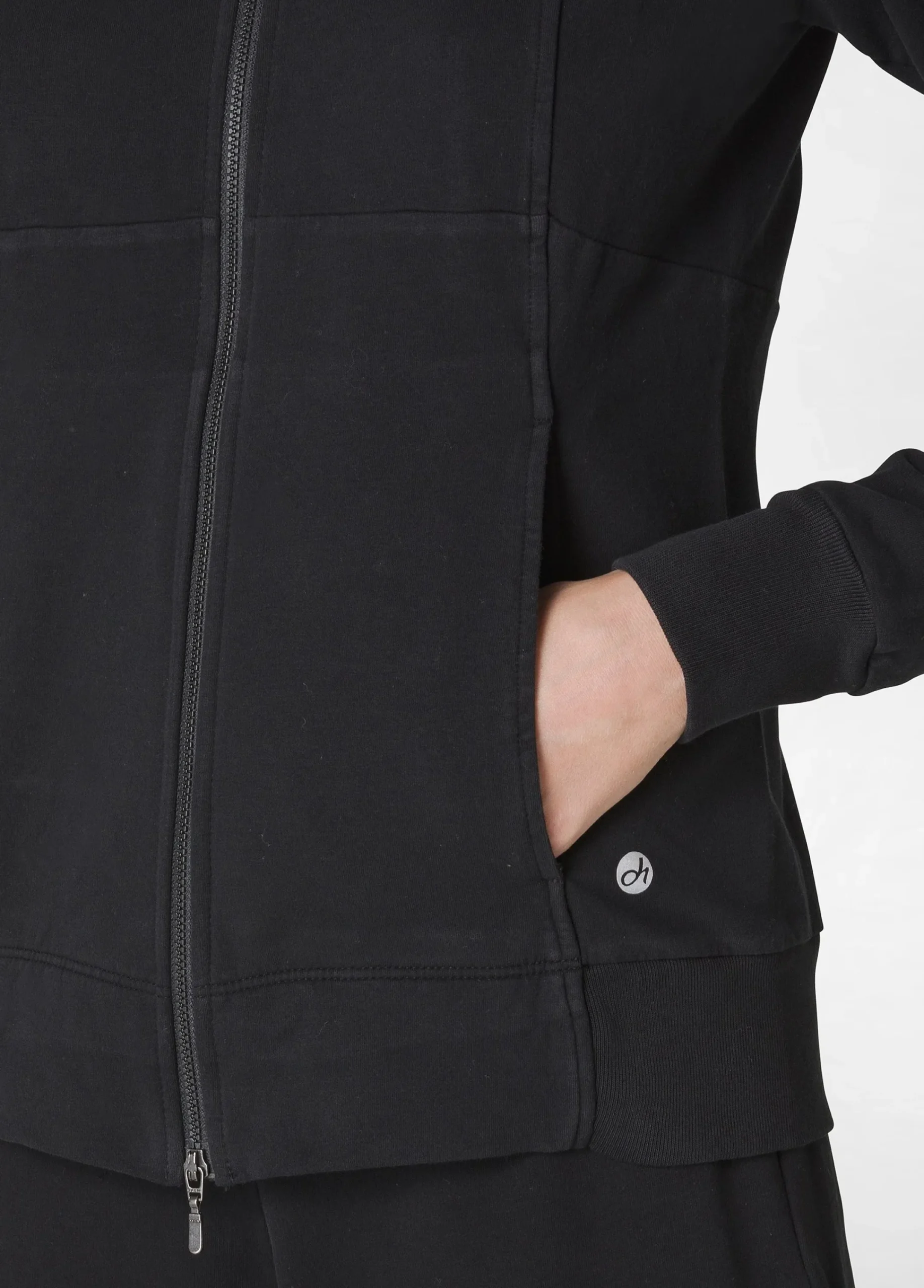 Discount Felpa Leggera Core Con Zip Nero Donna Felpe & Maglieria